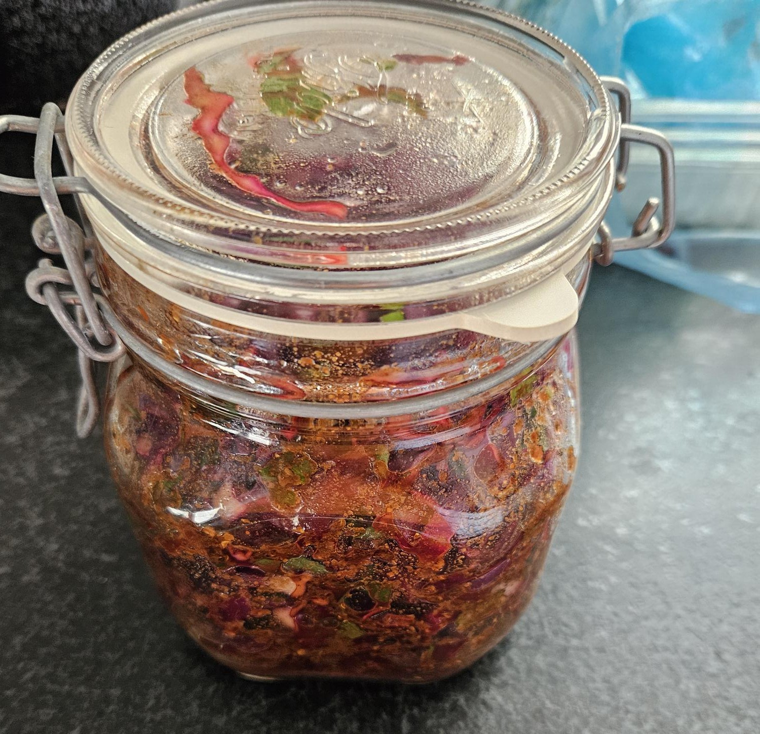 Red cabbage slaw