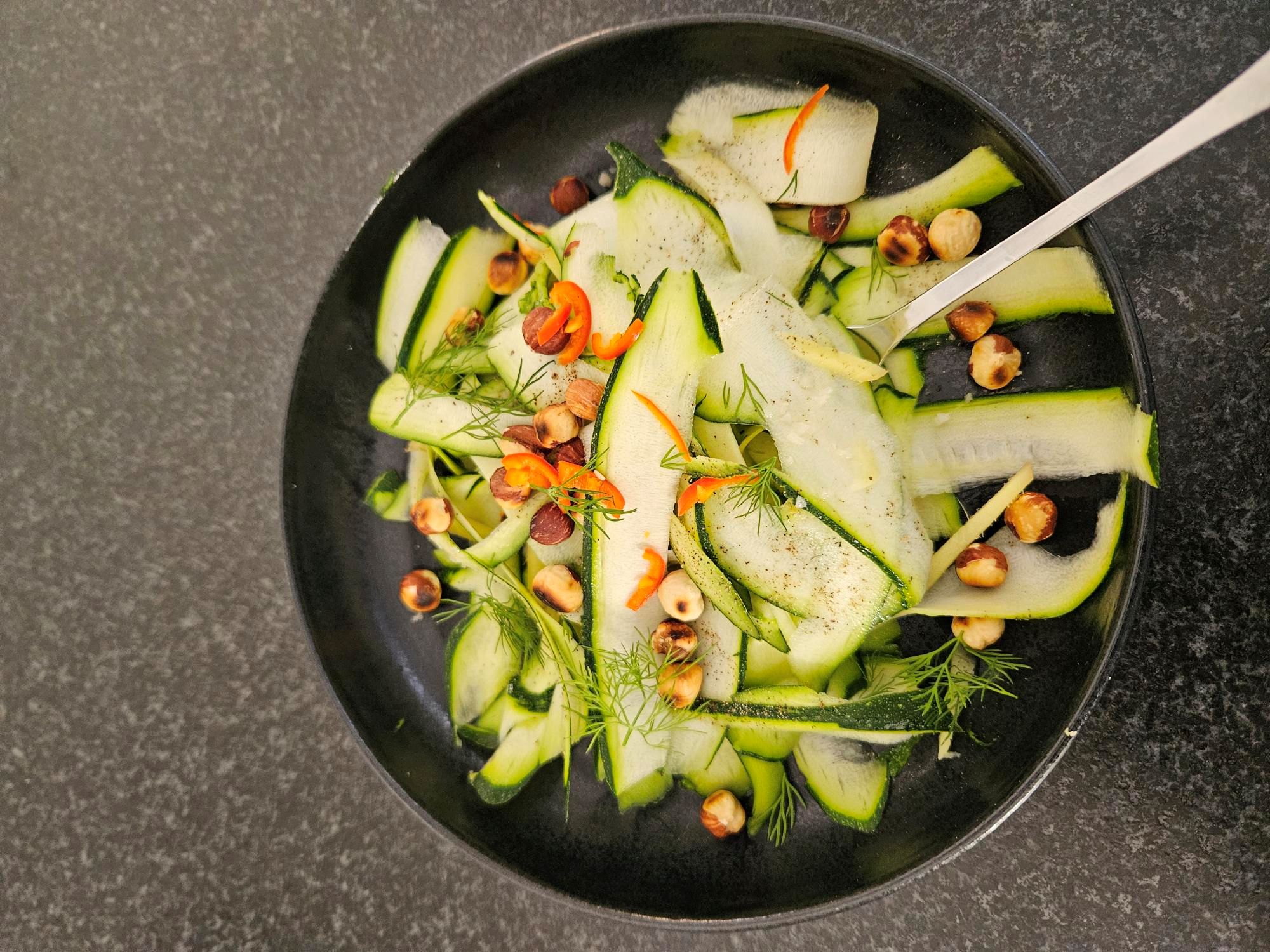Simple courgette salad 