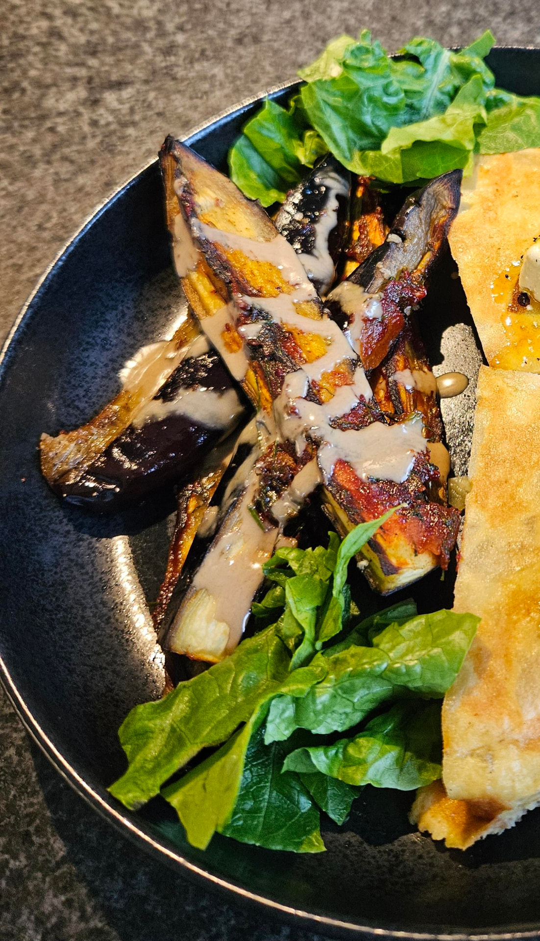 Aubergine with kaper and dill