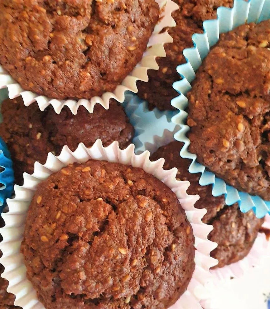 Chocolate banana muffins- variation