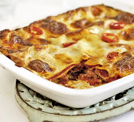 Easy lasagne- gluten free and almost vegetarian