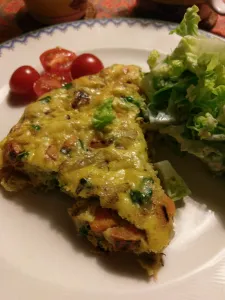 Frittata with sweet potato and feta