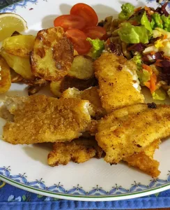 Oven baked potato slices