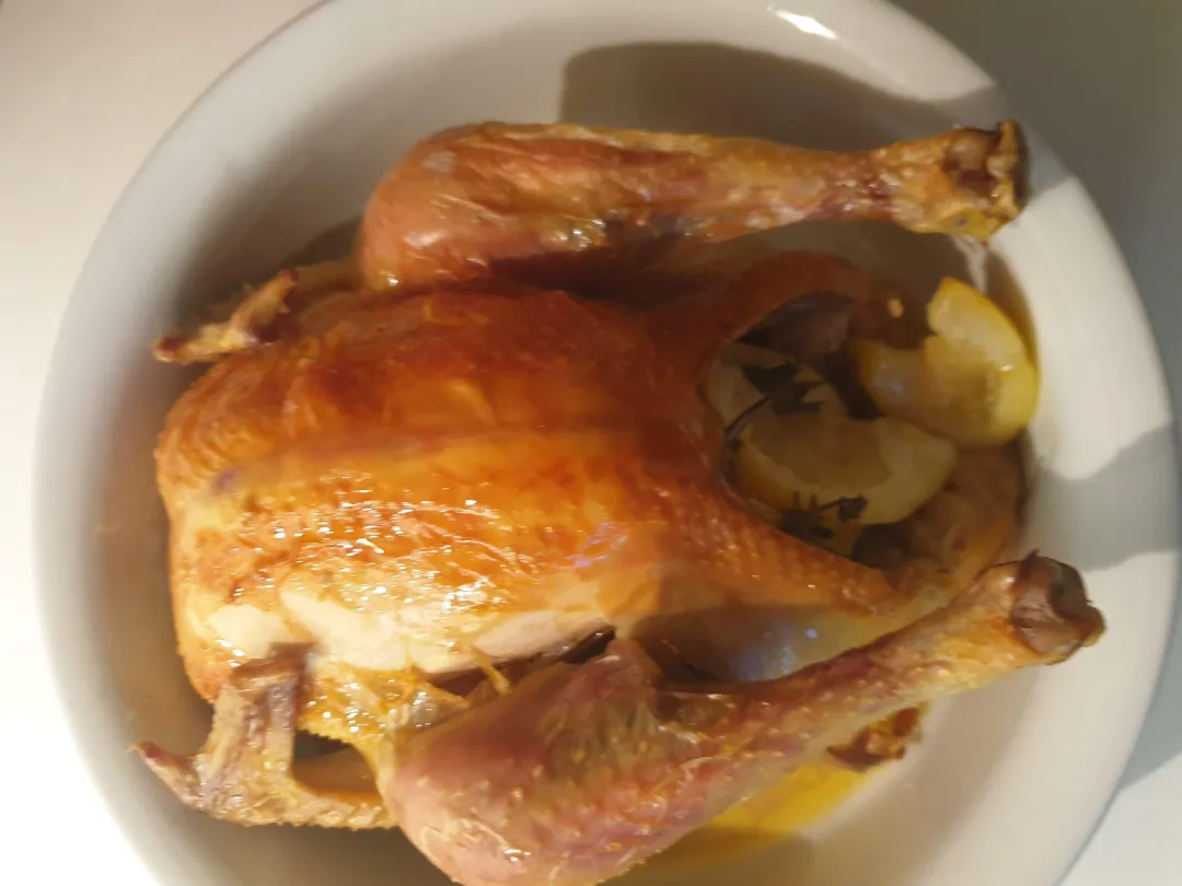 Whole roast chicken