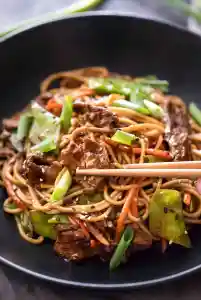 Beef with Fried rice noodles